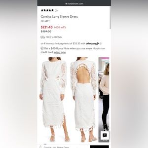 Elliatt white lace dress size small